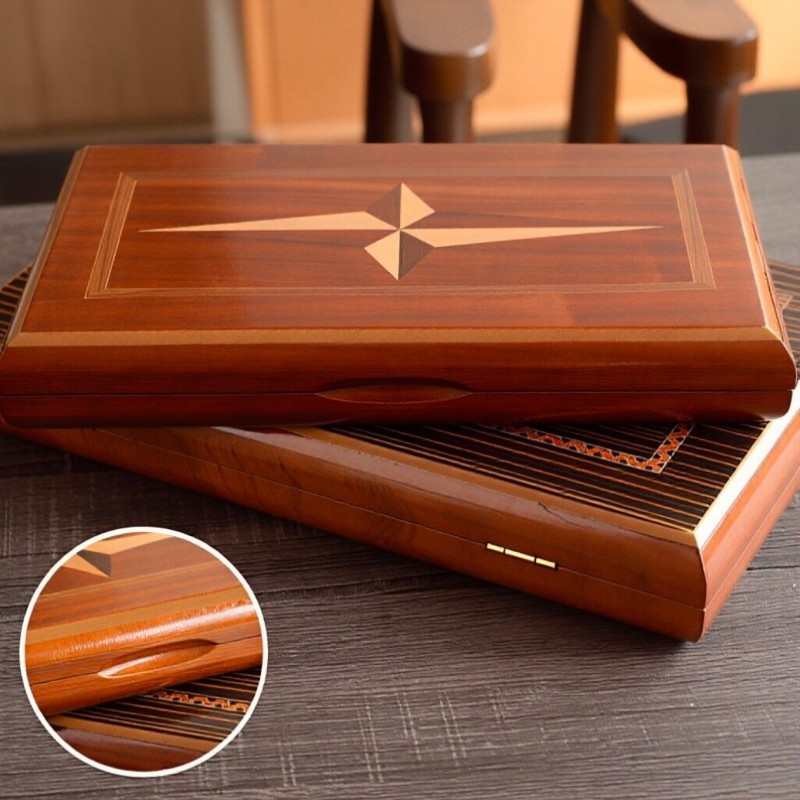 Board Game Vantage - Juego de Backgammon de Madera Maciza