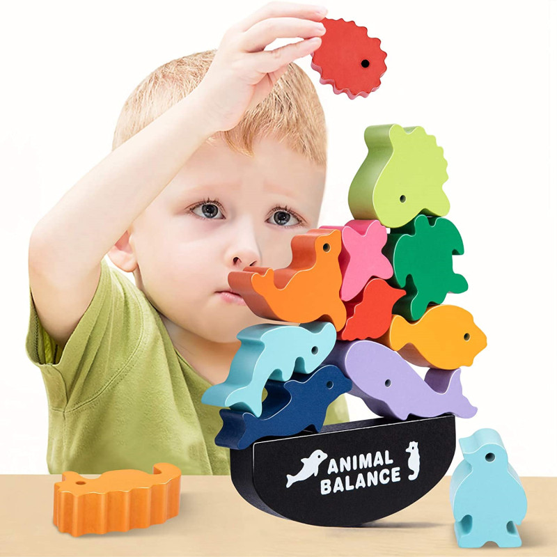 Board Game Nature - Nuevos niños Montessori bloques de equilibrio