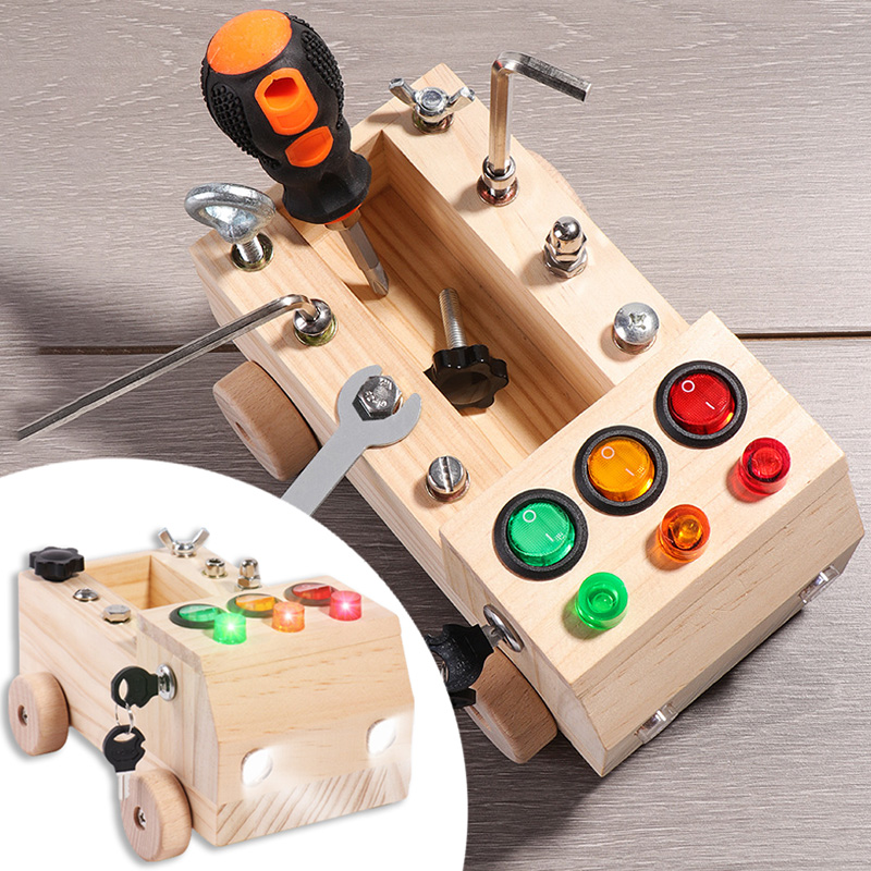 Board Game For 6 Years Old - Tablero ocupado Montessori de madera, juguetes
