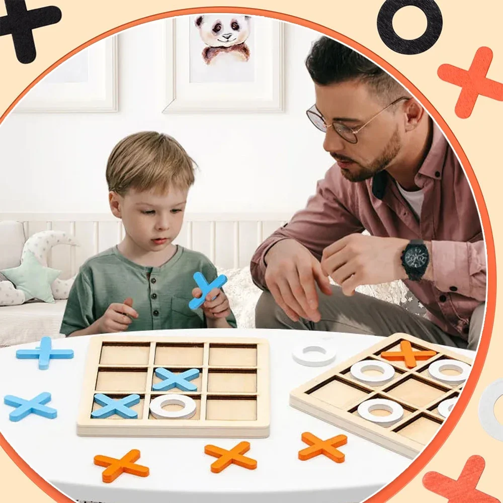 Juego de madera XO Tic Tac Toe - Board Game With Questions reseña y precio