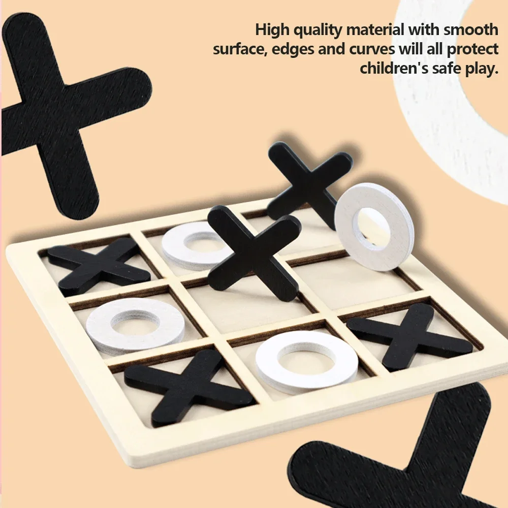 Juego de madera XO Tic Tac Toe - Board Game With Questions reseña y precio